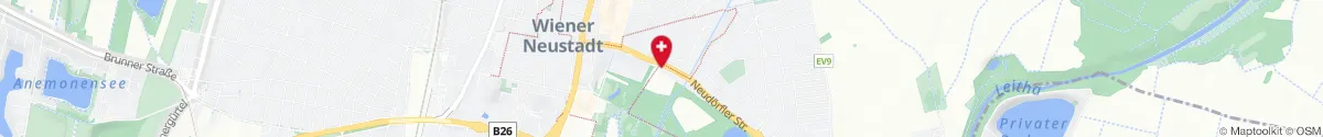 Kartendarstellung des Standorts für Apotheke "Zum heiligen Leopold" in 2700 Wiener Neustadt